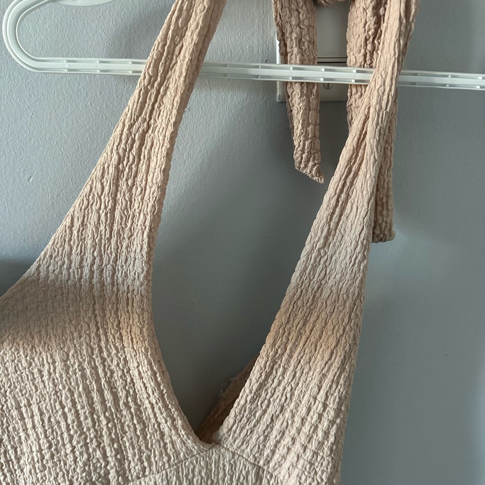 See You Monday Crinkled Blush dress